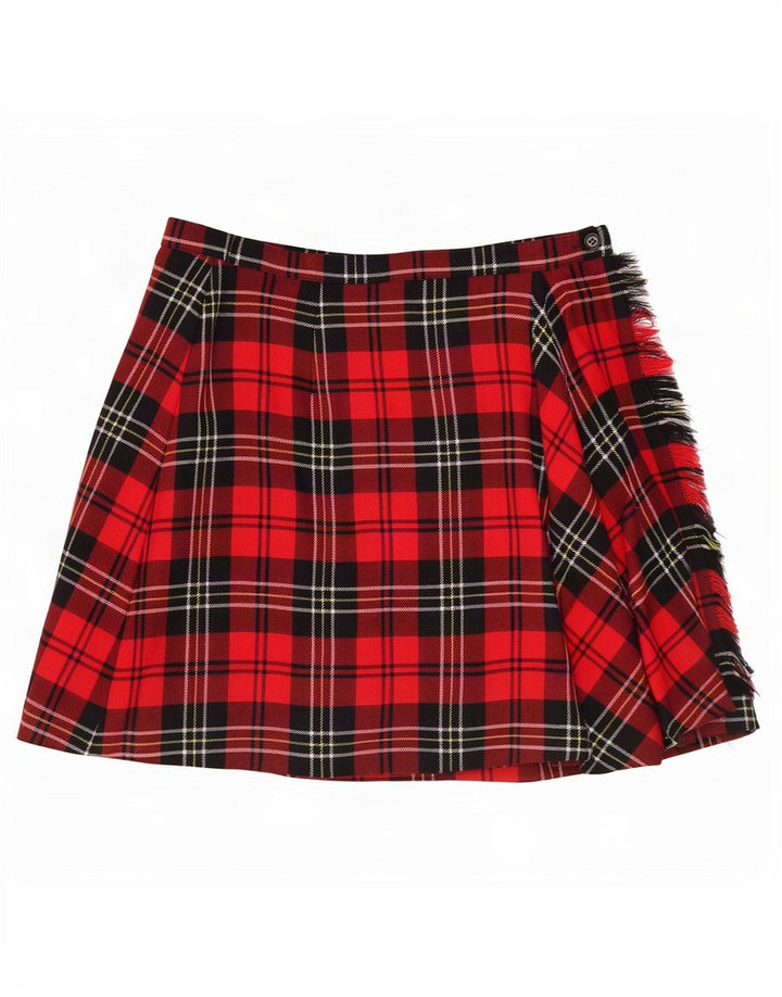 Max & Co. Minifalda cruzada para mujer W28 Cuadros rojos medianos