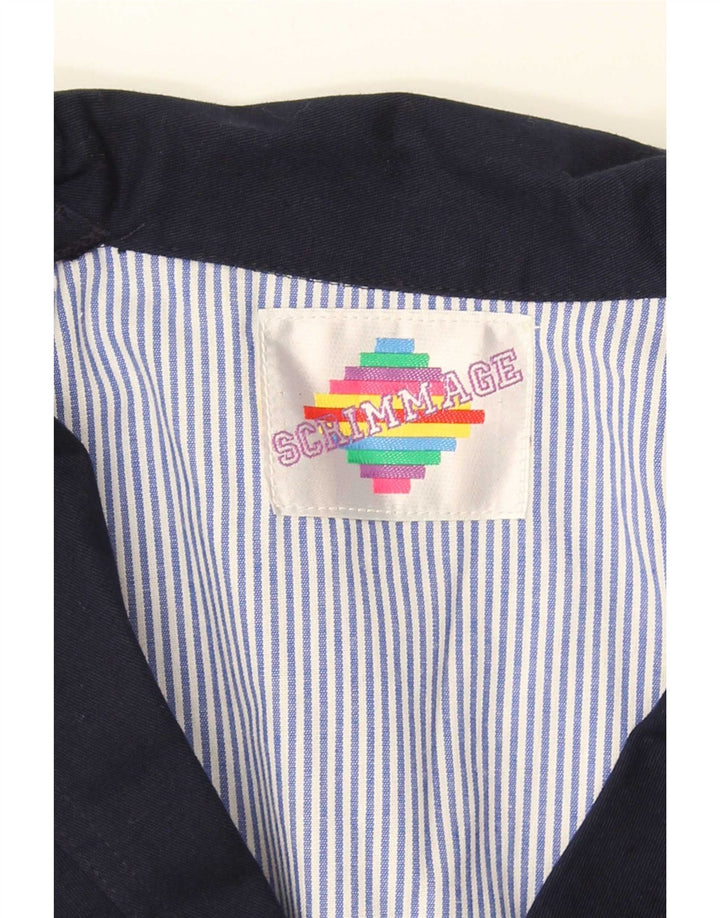 Vintage hombres 2 botones Blazer chaqueta Reino Unido 38 azul marino medio