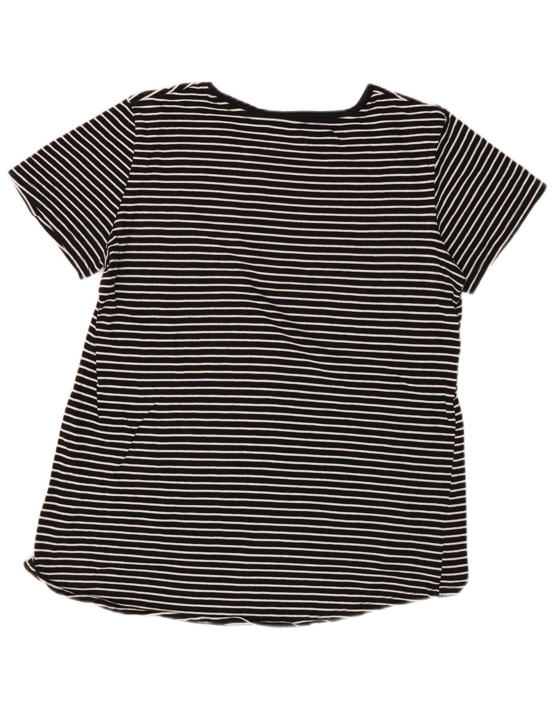 Zara Mujer Camiseta Top UK 10 Small Negro Rayas