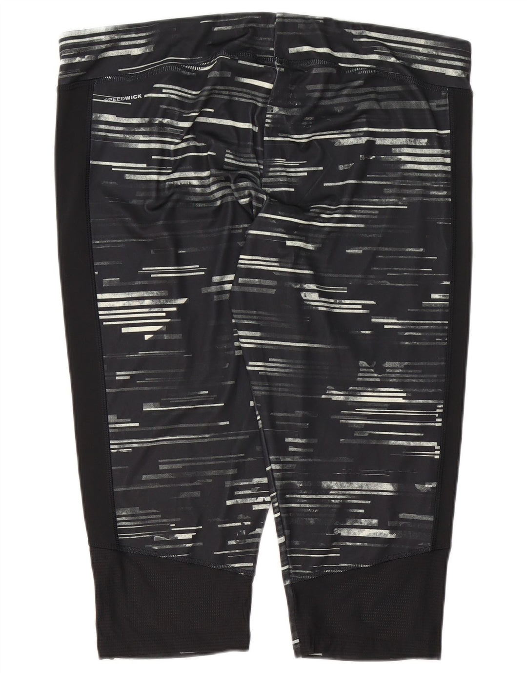 Reebok Leggings Capri para Mujer UK 24/26 2XL Poliéster a Rayas Negro