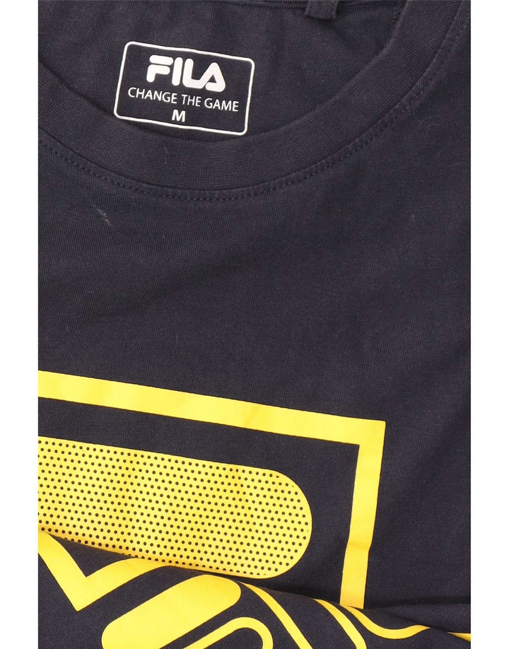 Fila Hombre Graphic Camiseta Top Medium Azul Marino