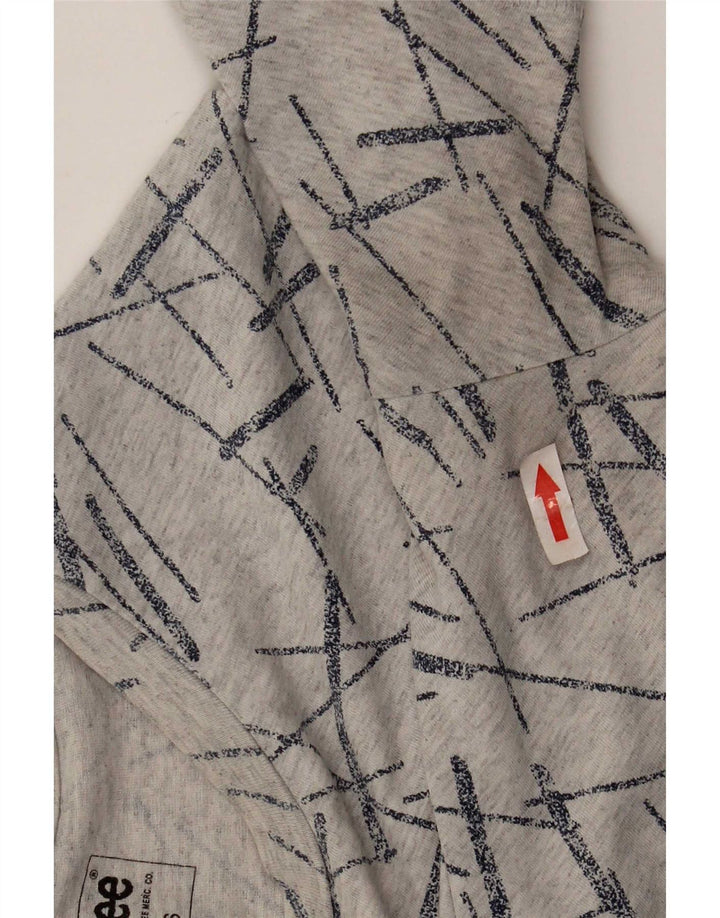 Camiseta Lee para hombre Top Small de algodón a rayas grises