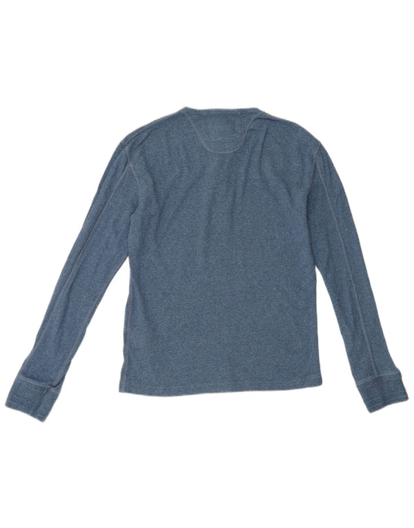 Superdry Hombre Top Manga Larga Algodón Azul Medio