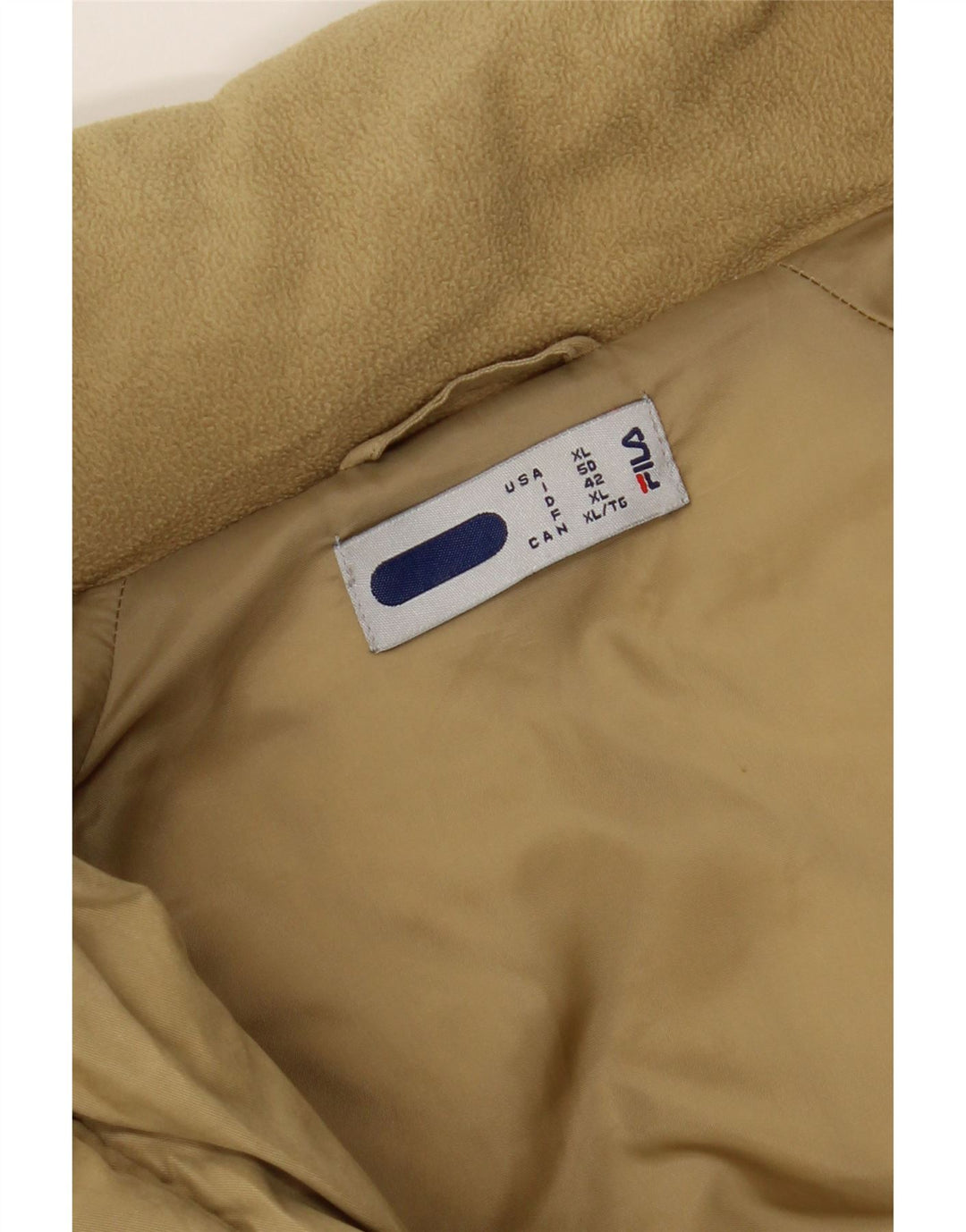 FILA Womens Padded Coat UK 18 XL Beige Polyester Vintage Fila and Second-Hand Fila from Messina Hembry 