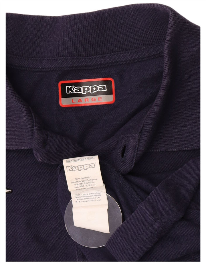 Kappa Polo Hombre Grande Azul Marino Algodón