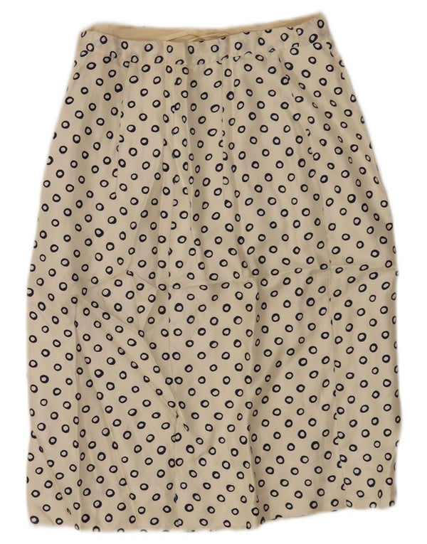 Falda recta vintage para mujer W24 XS Beige manchada