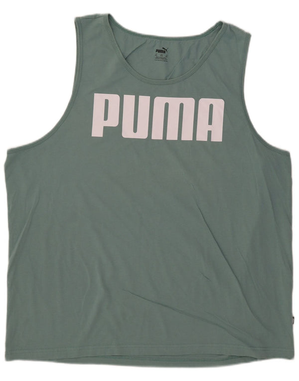 Puma Camiseta sin mangas gráfica para hombre 2XL Verde