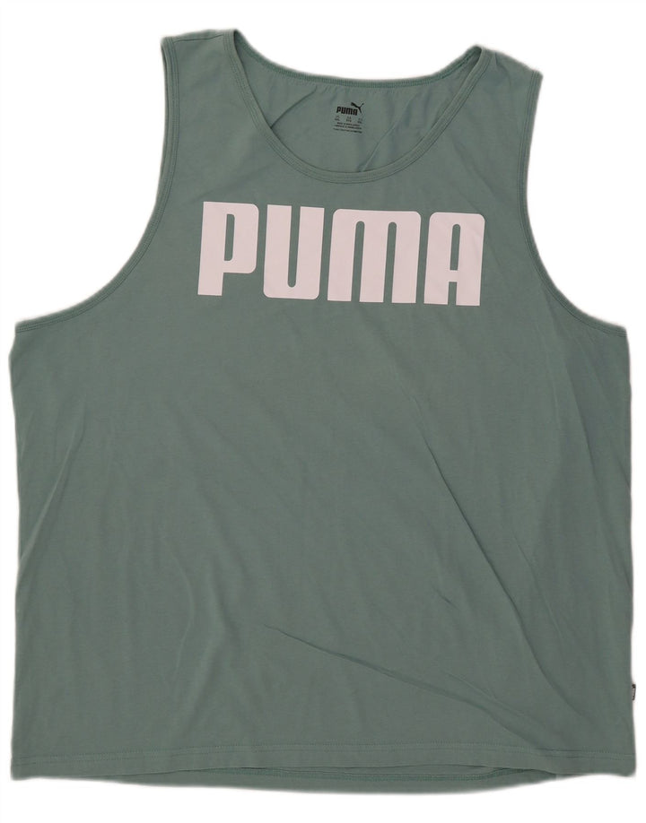 Puma Camiseta sin mangas gráfica para hombre 2XL Verde