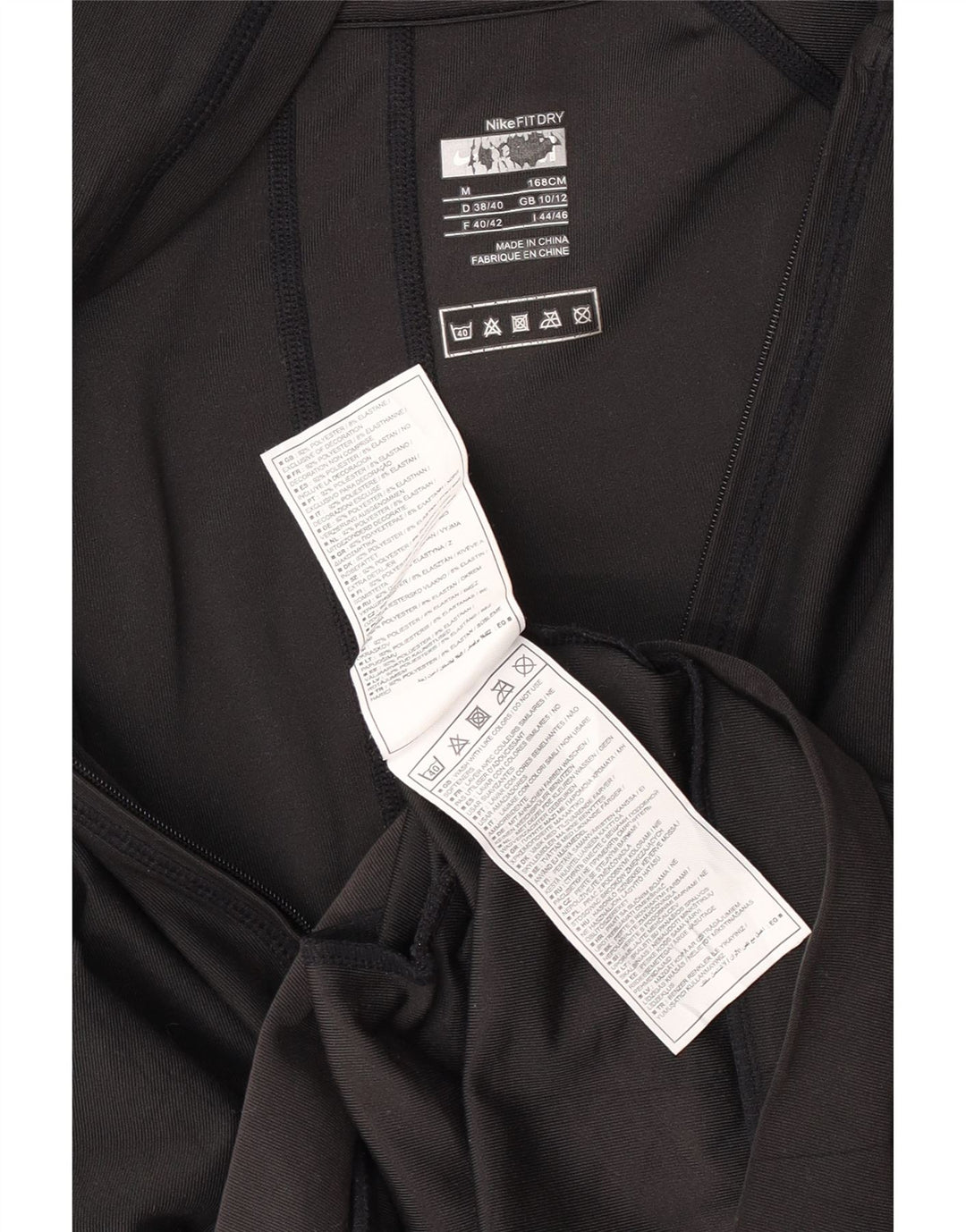 Nike - Sudadera con capucha para mujer, ajuste seco, con cremallera, talla M, color negro, poliéster