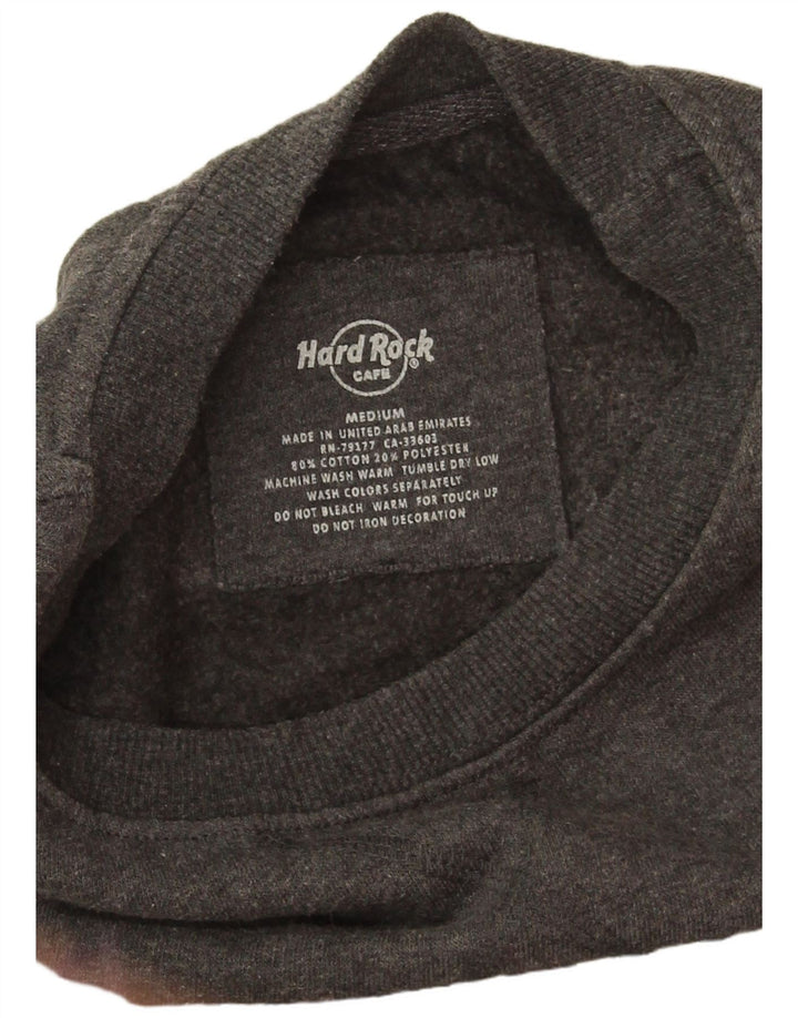 Hard Rock Cafe Hombre Hollywood Graphic Sudadera Jumper Gris Medio Moteado