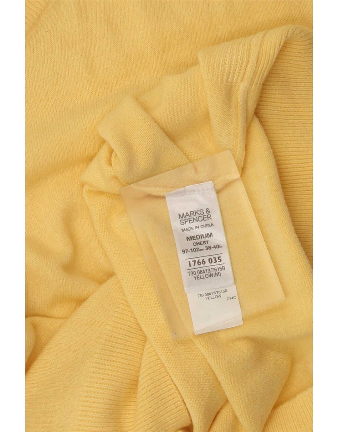 Marks & Spencer Jersey con Cuello en V para Hombre Acrílico Amarillo Medio