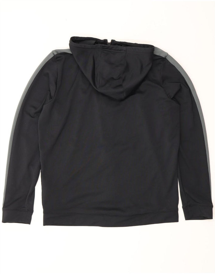 Under Armour Jersey con capucha y cremallera ajustada para hombre, color negro mediano