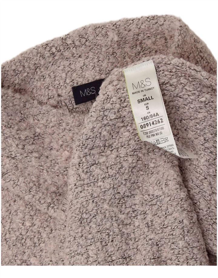 MARKS & SPENCER Suéter tipo jersey con cuello alto para mujer UK 10 Small Grey