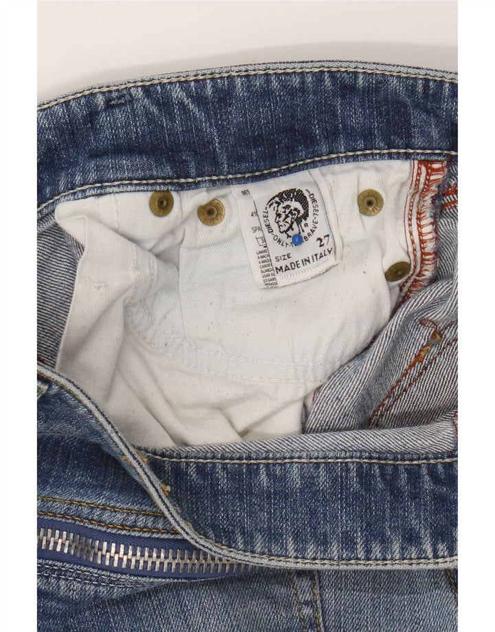 Diesel Mujer Vaqueros Slim Desgastados W27 L31 Algodón Azul