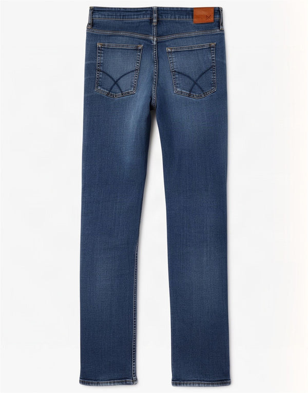 Crew Clothing Vaqueros ajustados para mujer W34 L32 Algodón azul