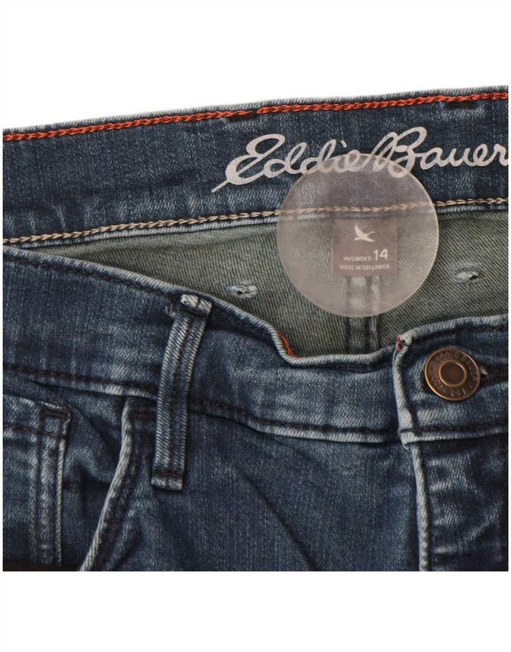 EDDIE BAUER Vaqueros rectos de talle alto para mujer US 14 XL W32 L29 Azul