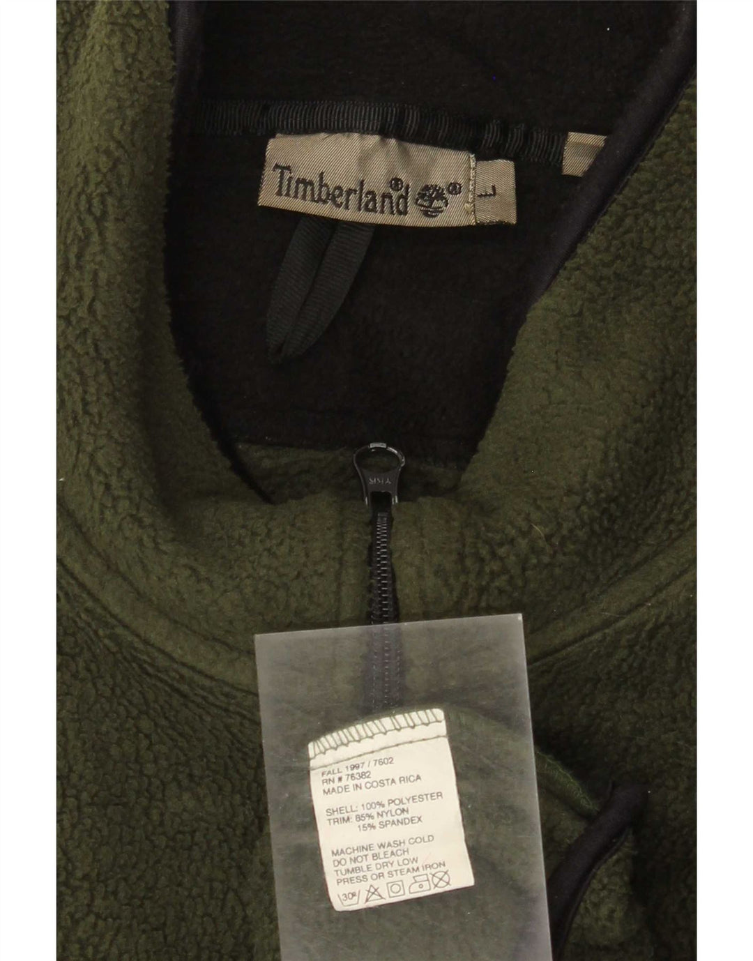 Timberland Chaqueta polar para hombre Reino Unido 40 Poliéster verde grande