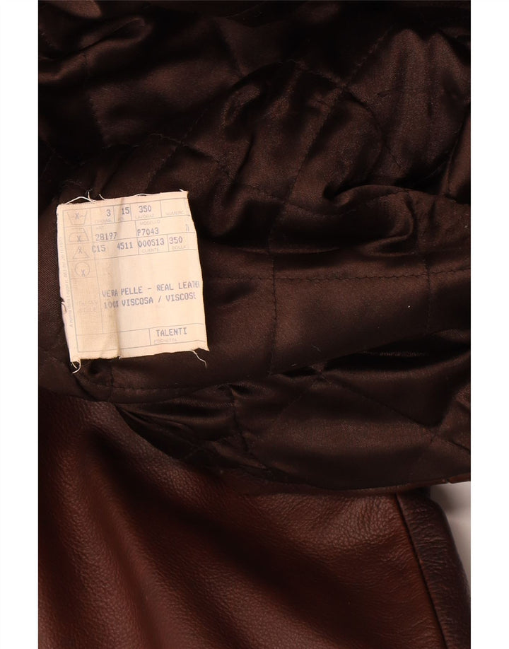 Hide Park Chaqueta de cuero para hombre IT 52 XL Cuero marrón