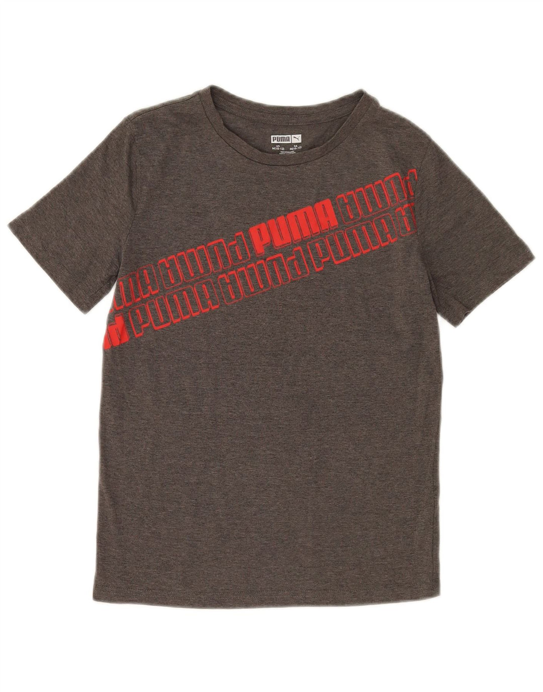 Puma Camiseta gráfica para niño Top 10-11 años Algodón Gris Medio