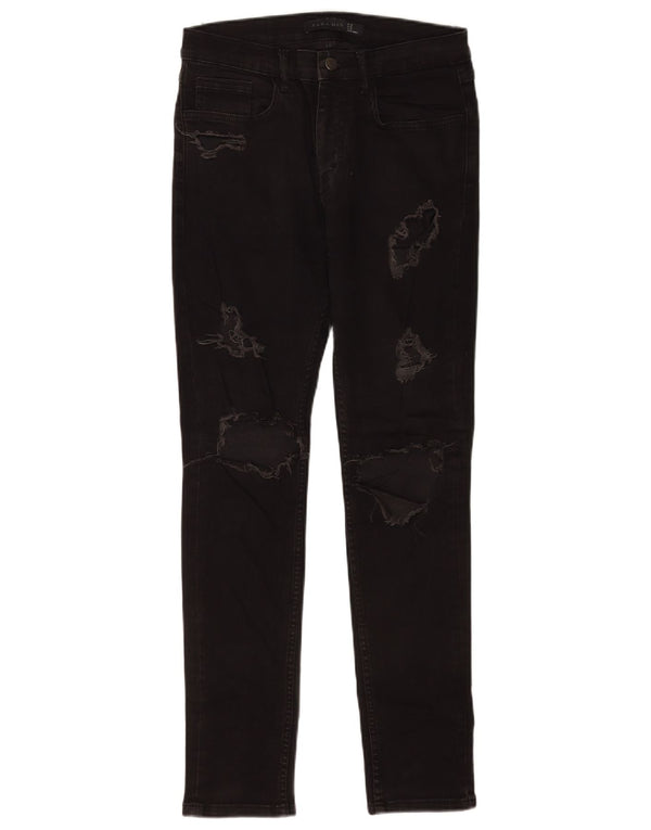 Zara Jeans ajustados desgastados para hombre EU 36 XS W29 L30 Negro