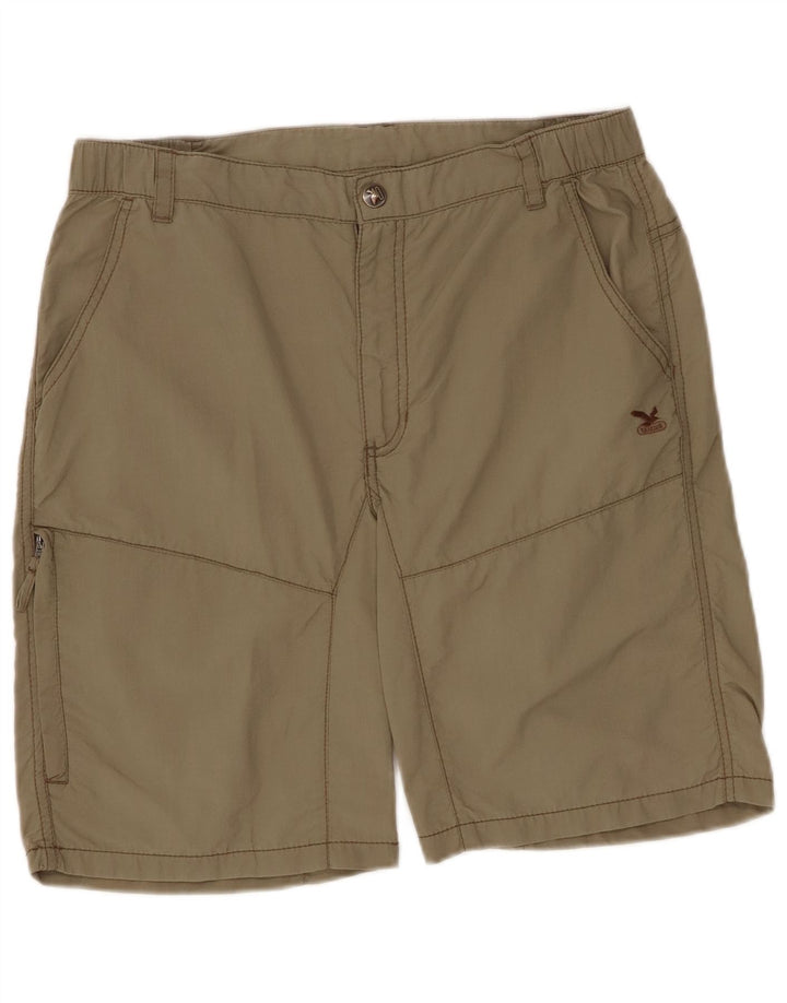 SALEWA Pantalones cortos tipo cargo para hombre, talla grande, W34, nailon caqui