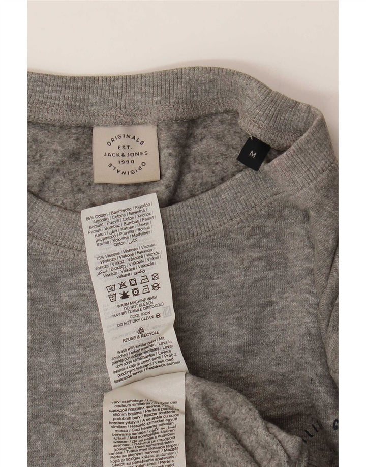 Jack & Jones Hombre Sudadera Jumper De Algodón Moteado Gris Medio