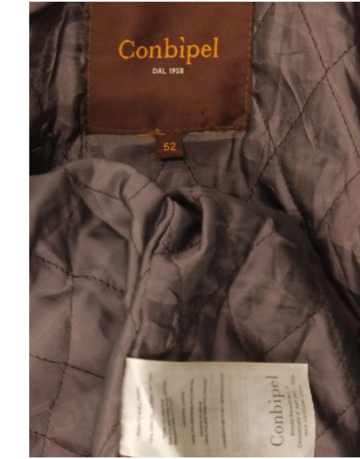 Conbipel Chaqueta de cuero militar para hombre IT 52 Cuero gris grande