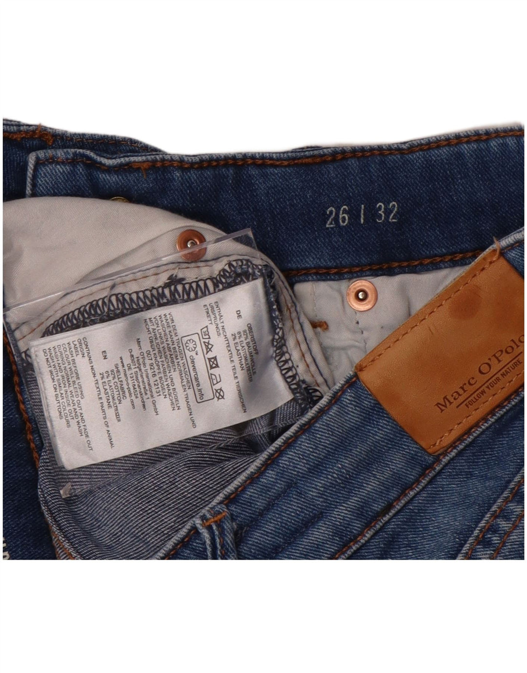 Marc O'Polo Vaqueros Slim Mujer W26 L32 Algodón Azul