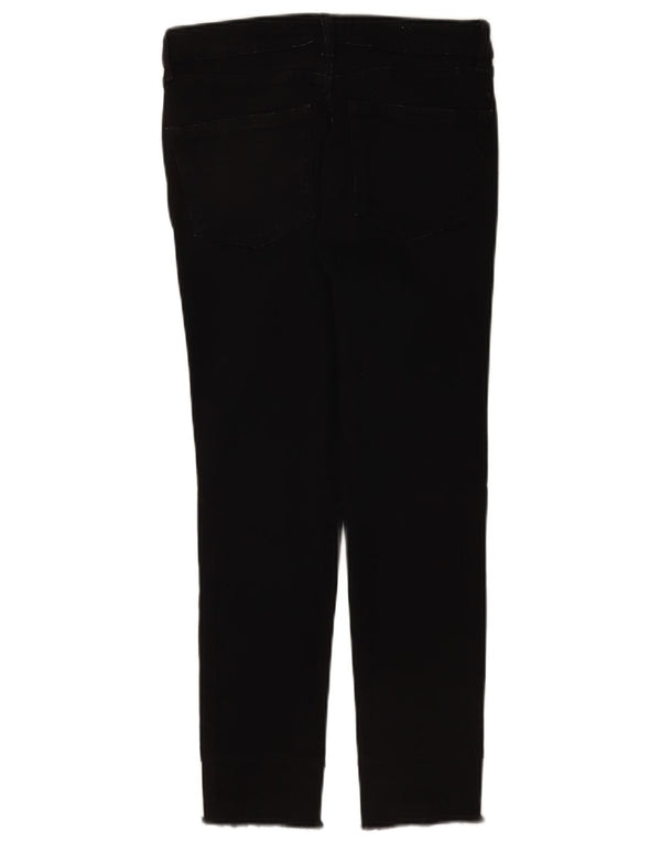 Zara Mujer Crop Slim Jeans EU 36 XS W26 L24 Algodón Negro