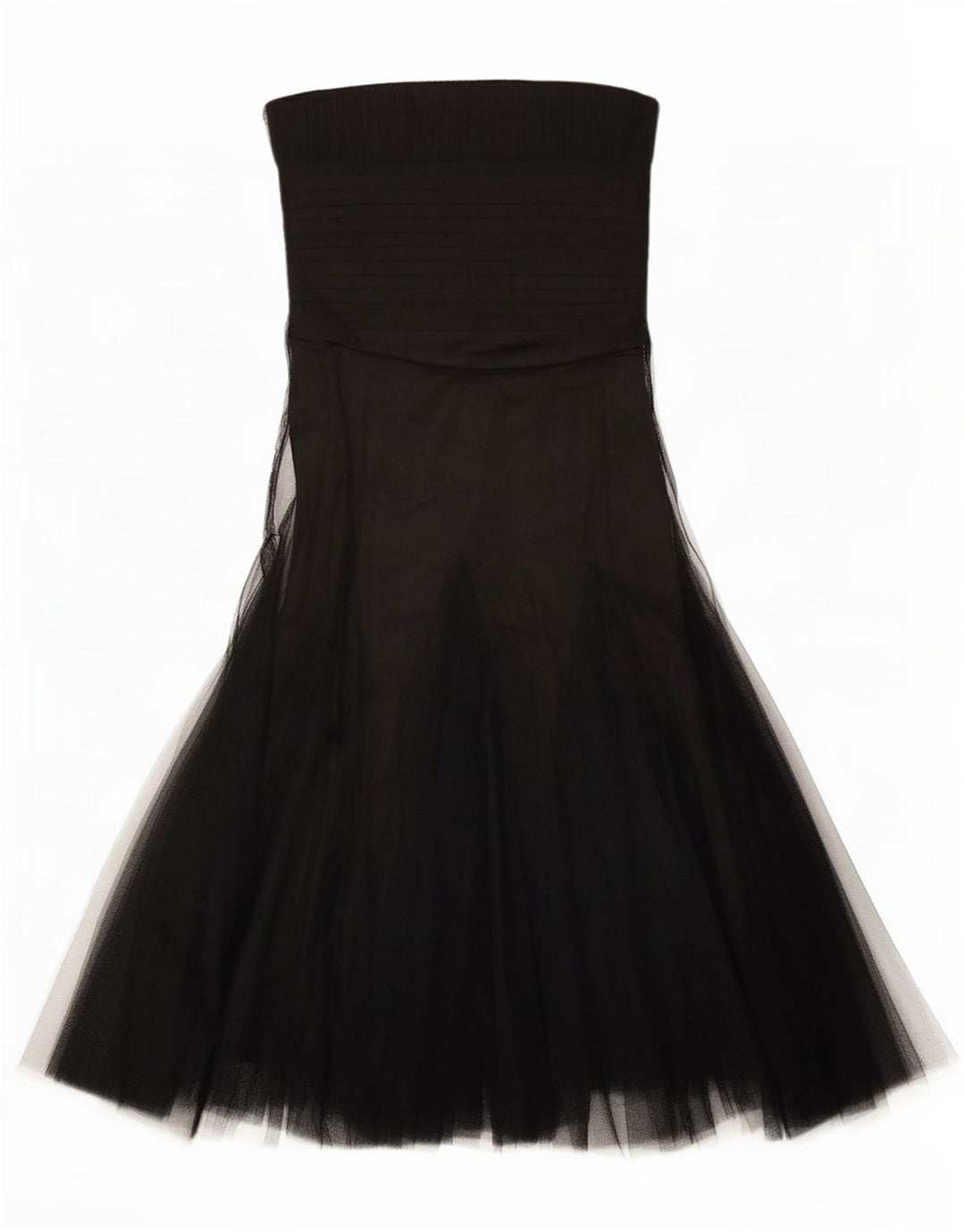 Monsoon Vestido extragrande sin tirantes para mujer UK 8 Small Poliéster negro