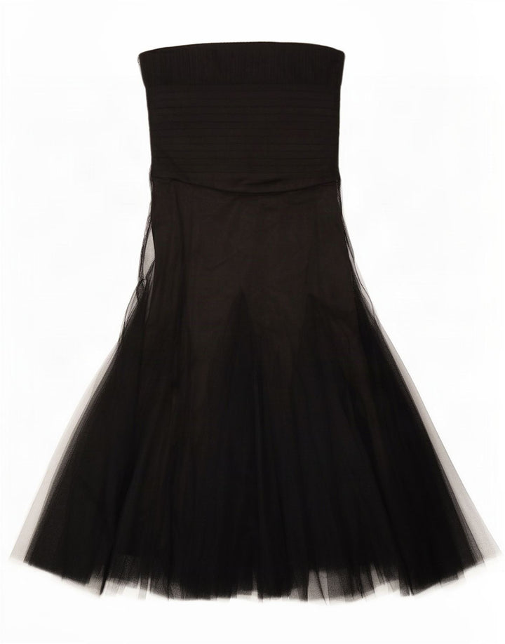 Monsoon Vestido extragrande sin tirantes para mujer UK 8 Small Poliéster negro