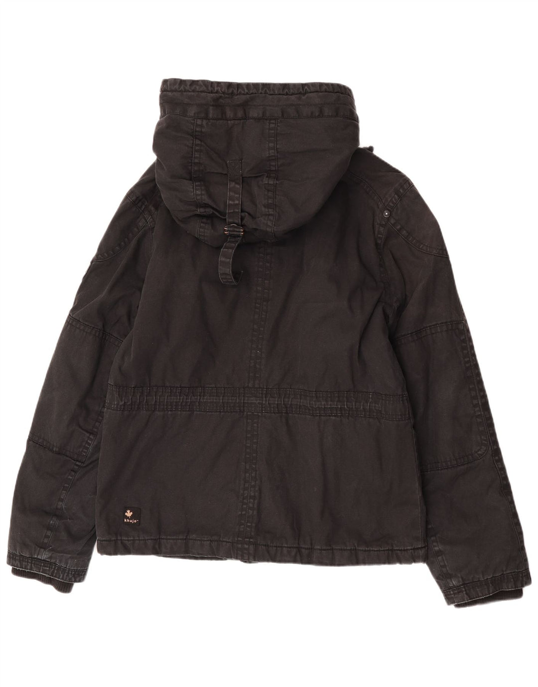 KHUJO Chaqueta utilitaria con capucha para hombre UK 40 Large Black