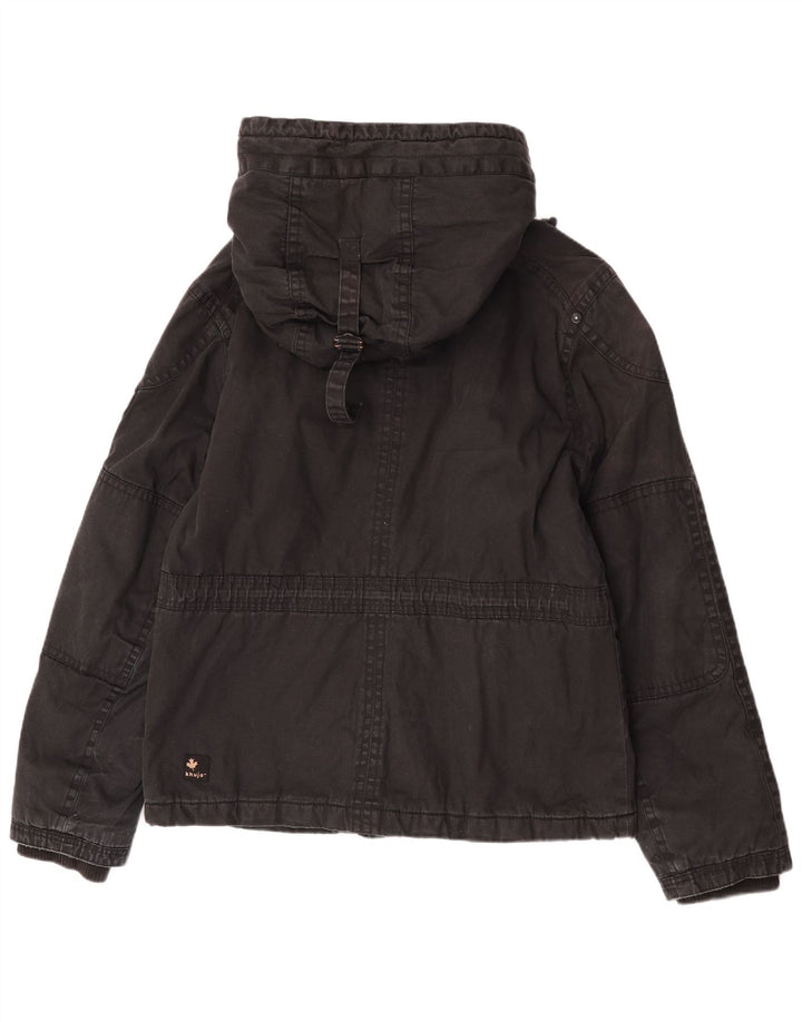 KHUJO Chaqueta utilitaria con capucha para hombre UK 40 Large Black
