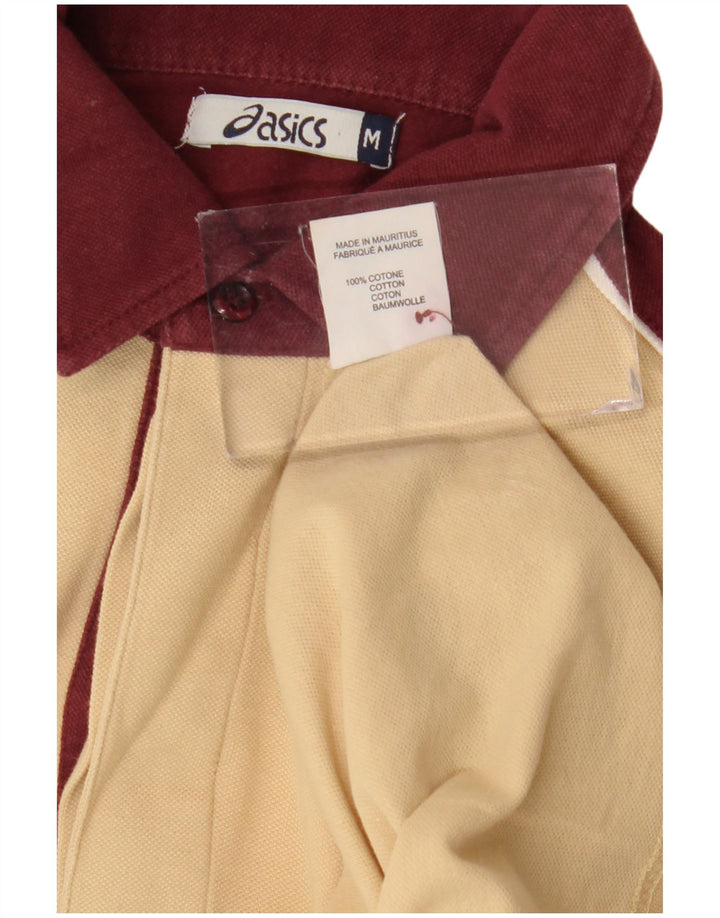 Polo Asics Hombre Algodón Color Block Beige Medio