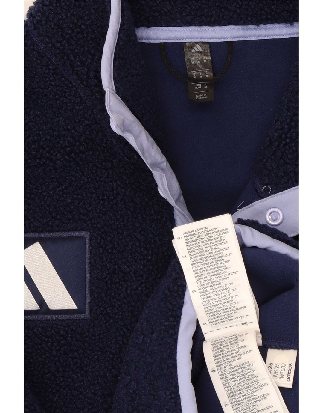 Adidas Hombre Team GB Jersey De Forro Polar Con Cuello Con Botones Medio Azul Marino Colorblock