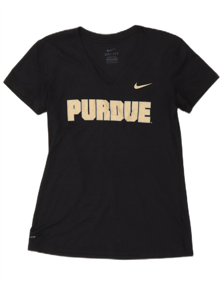 NIKE Purdue Graphic Camiseta para Mujer UK 12 Medium Black
