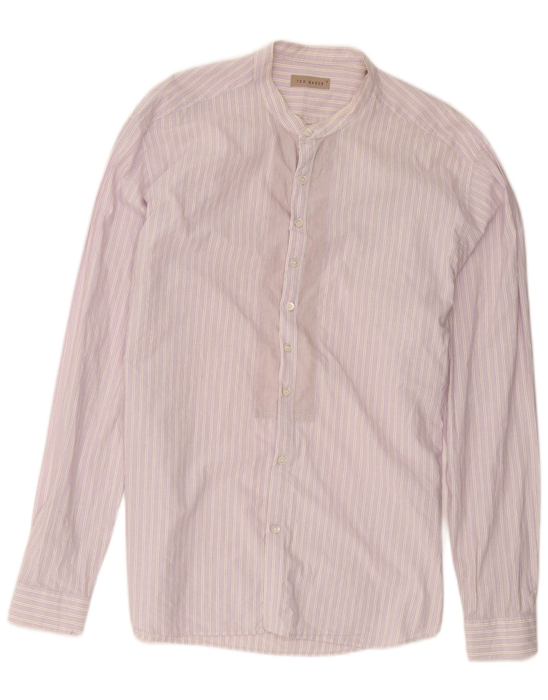 Ted Baker Camisa para hombre Talla 6 2XL Algodón a rayas rosa