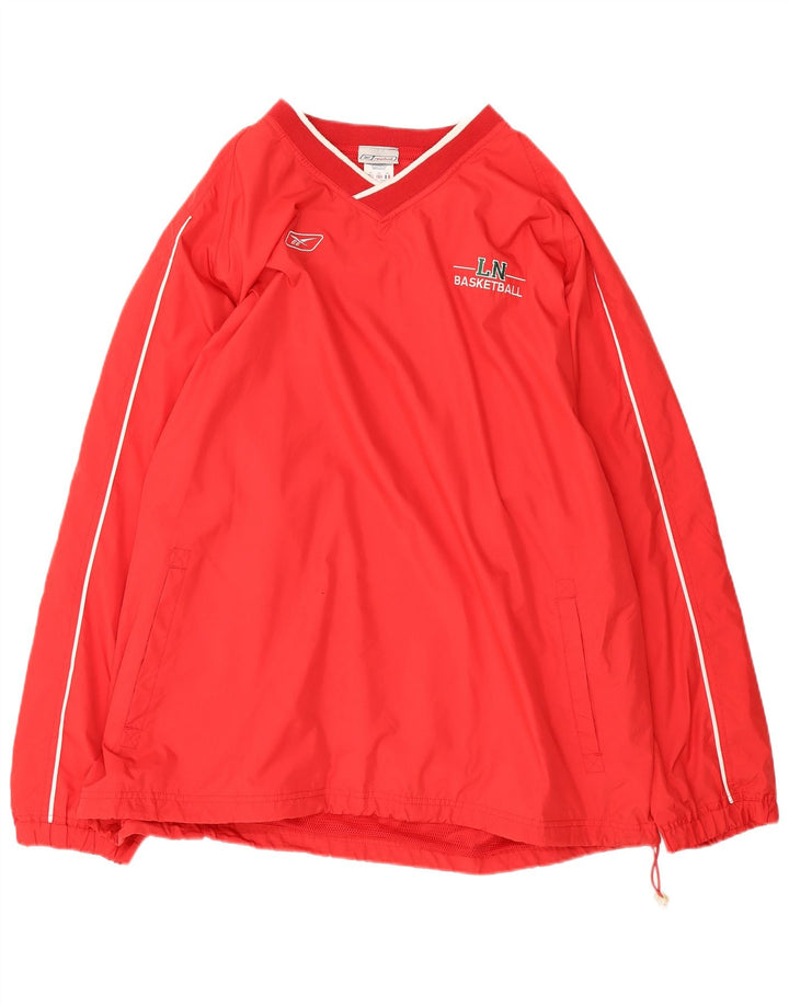 Reebok - Chándal gráfico para hombre, talla 2XL, poliéster a rayas rojas, deportes