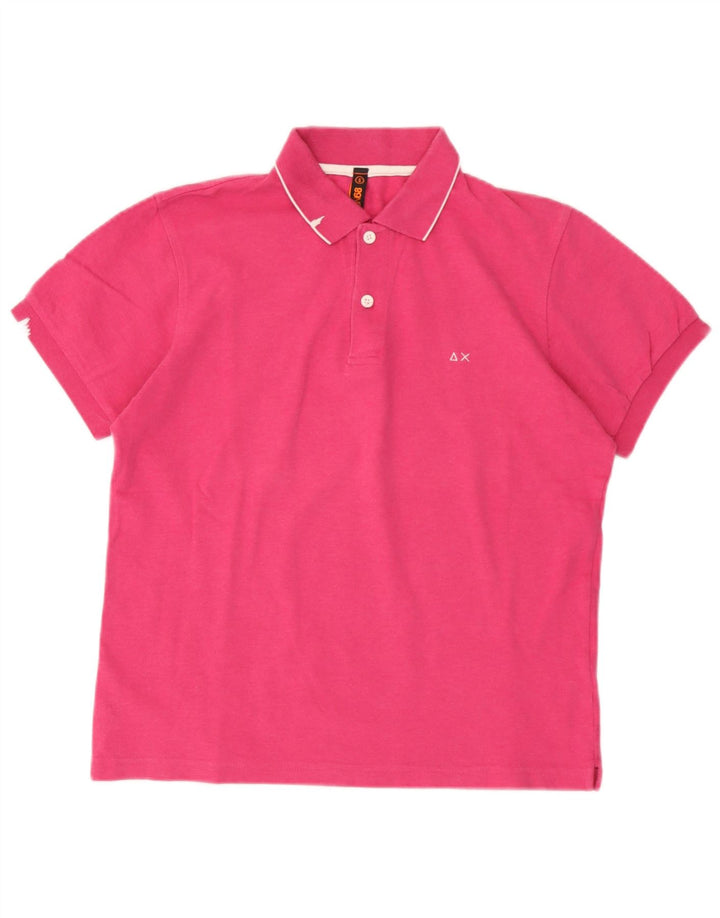 Polo Sun68 Hombre Pequeño Algodón Rosa