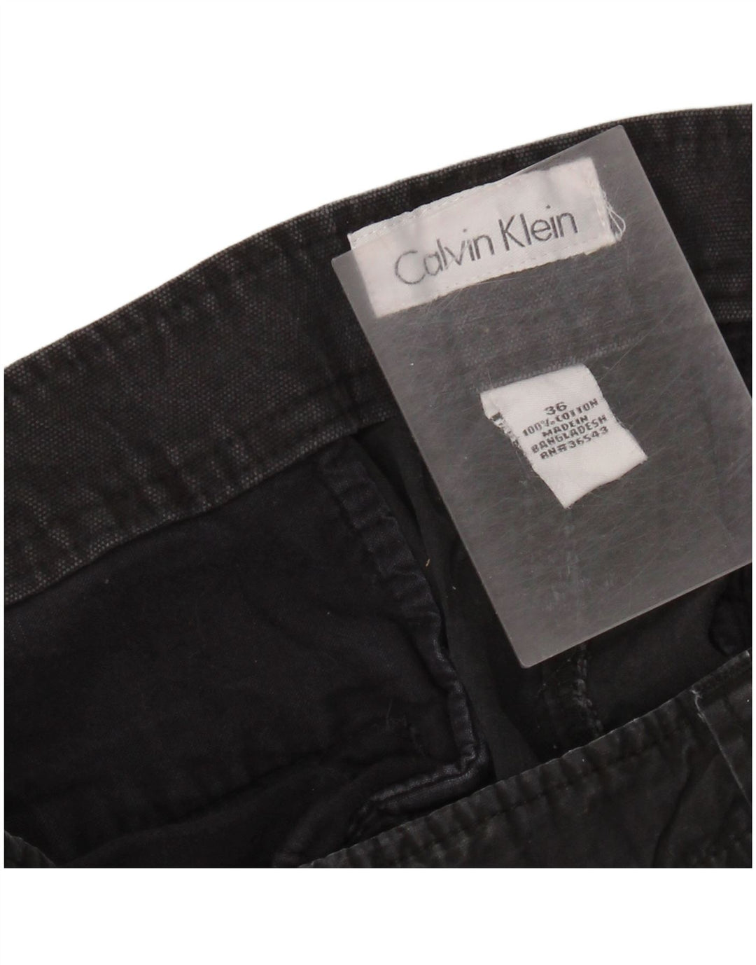 CALVIN KLEIN Shorts cargo para hombre W36 Grande Algodón negro