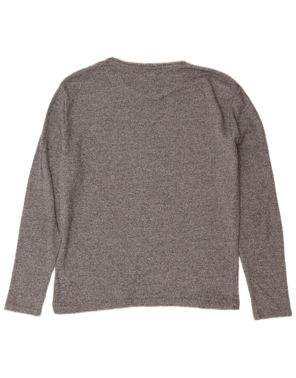 Zara Hombre Top Manga Larga Pequeño Gris Moteado