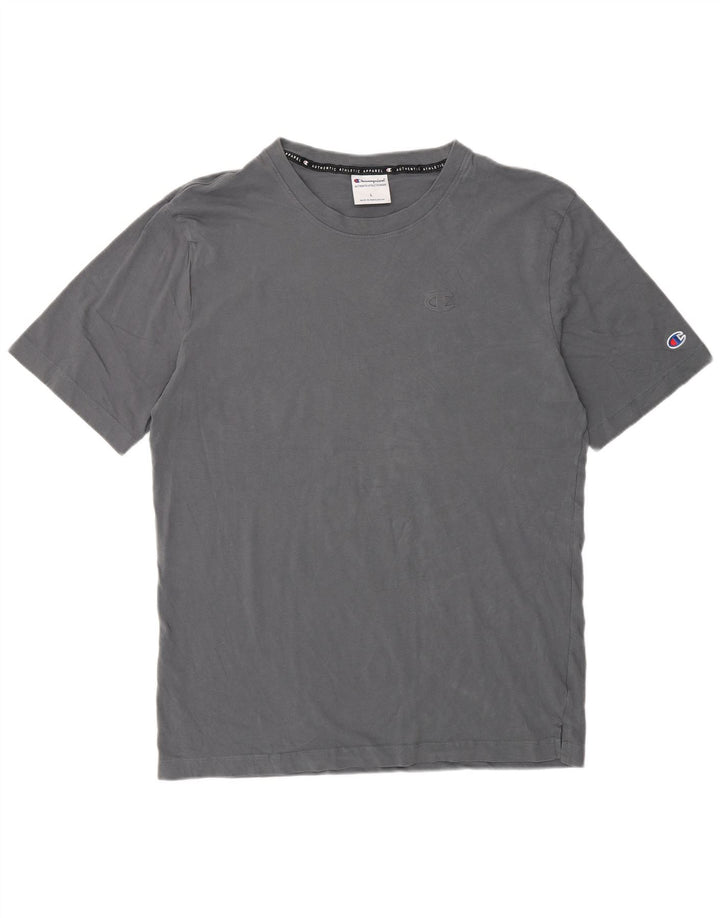 Champion Camiseta Regular para Hombre Top Grande Gris Algodón