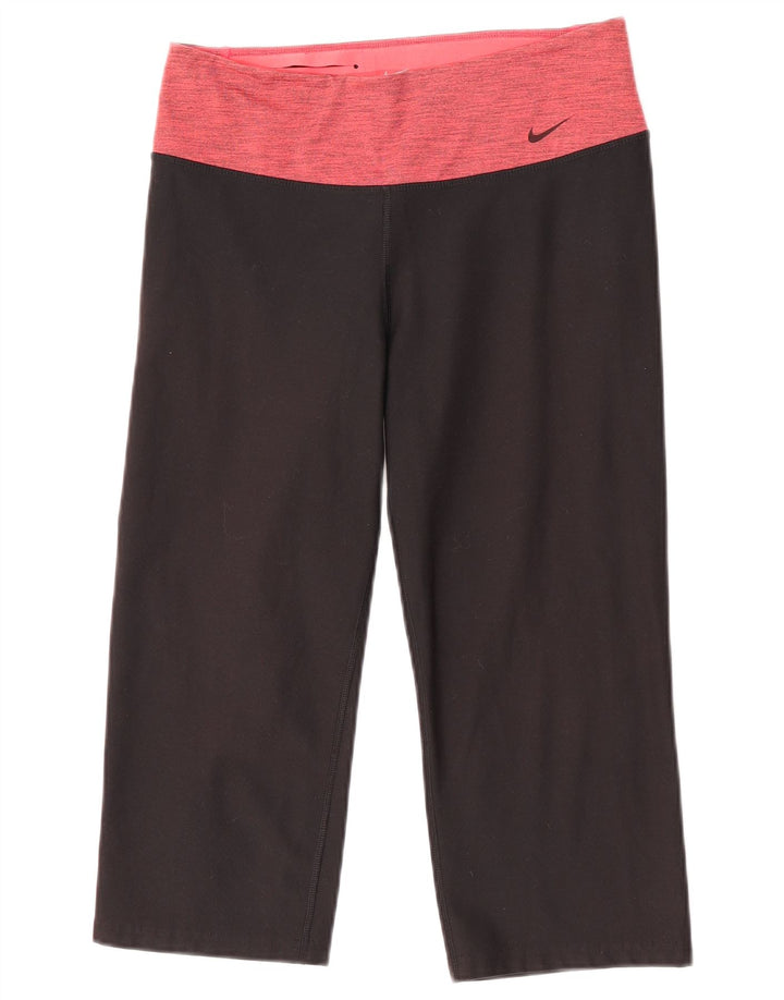 Nike Leggings capri Dri Fit para mujer UK 44 Mediano Negro Colorblock