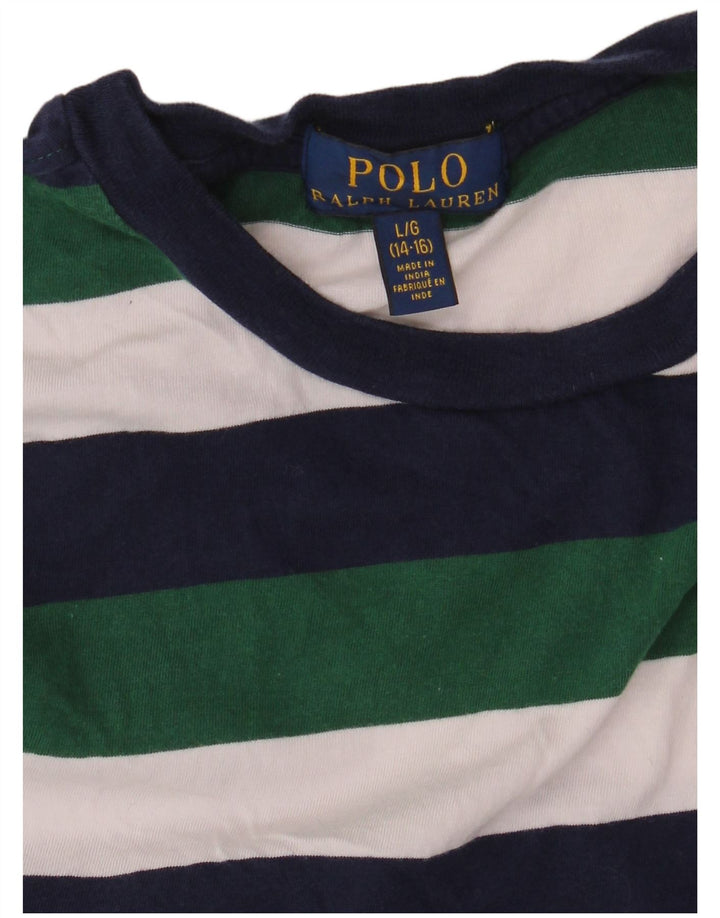 POLO RALPH LAUREN Camiseta Niño Top 11-12 Años Grande Multicolor Rayas