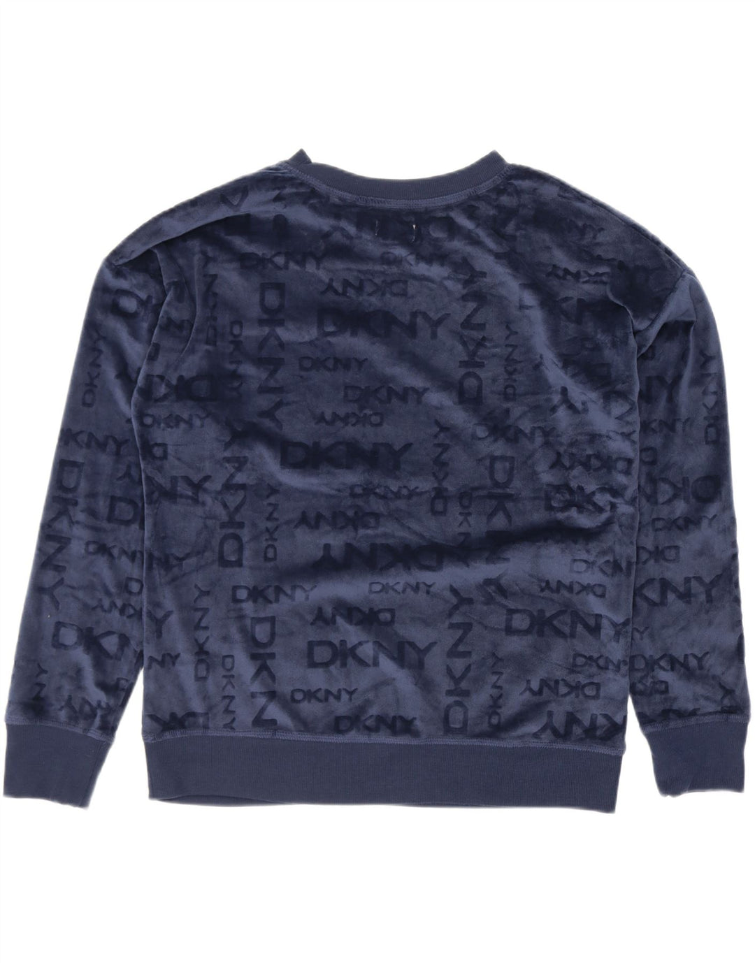 Dkny Sudadera con gráfico extragrande para mujer, talla 10, color azul marino