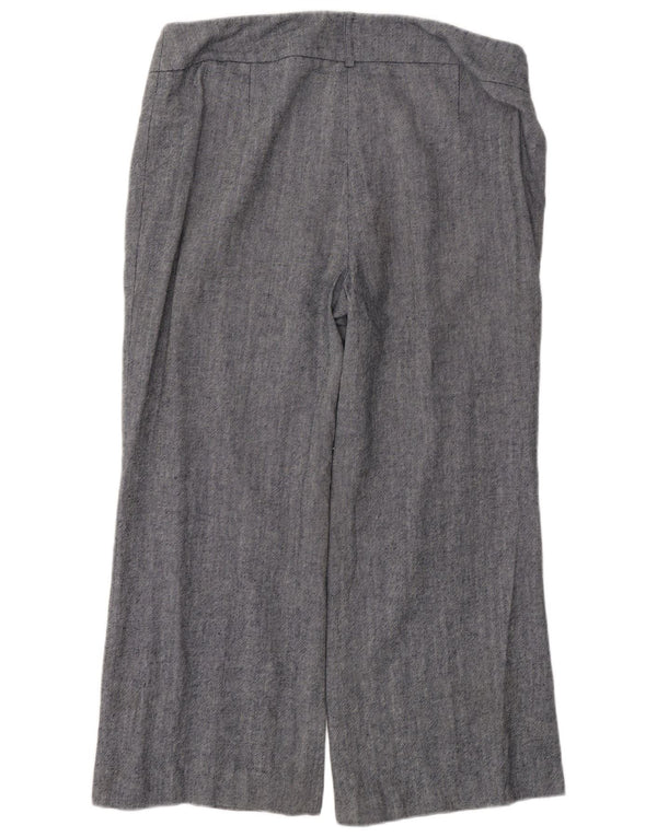 Marks & Spencer Pantalones Cortos de Cintura Alta para Mujer UK 46 Large W34 L26 Azul Marino