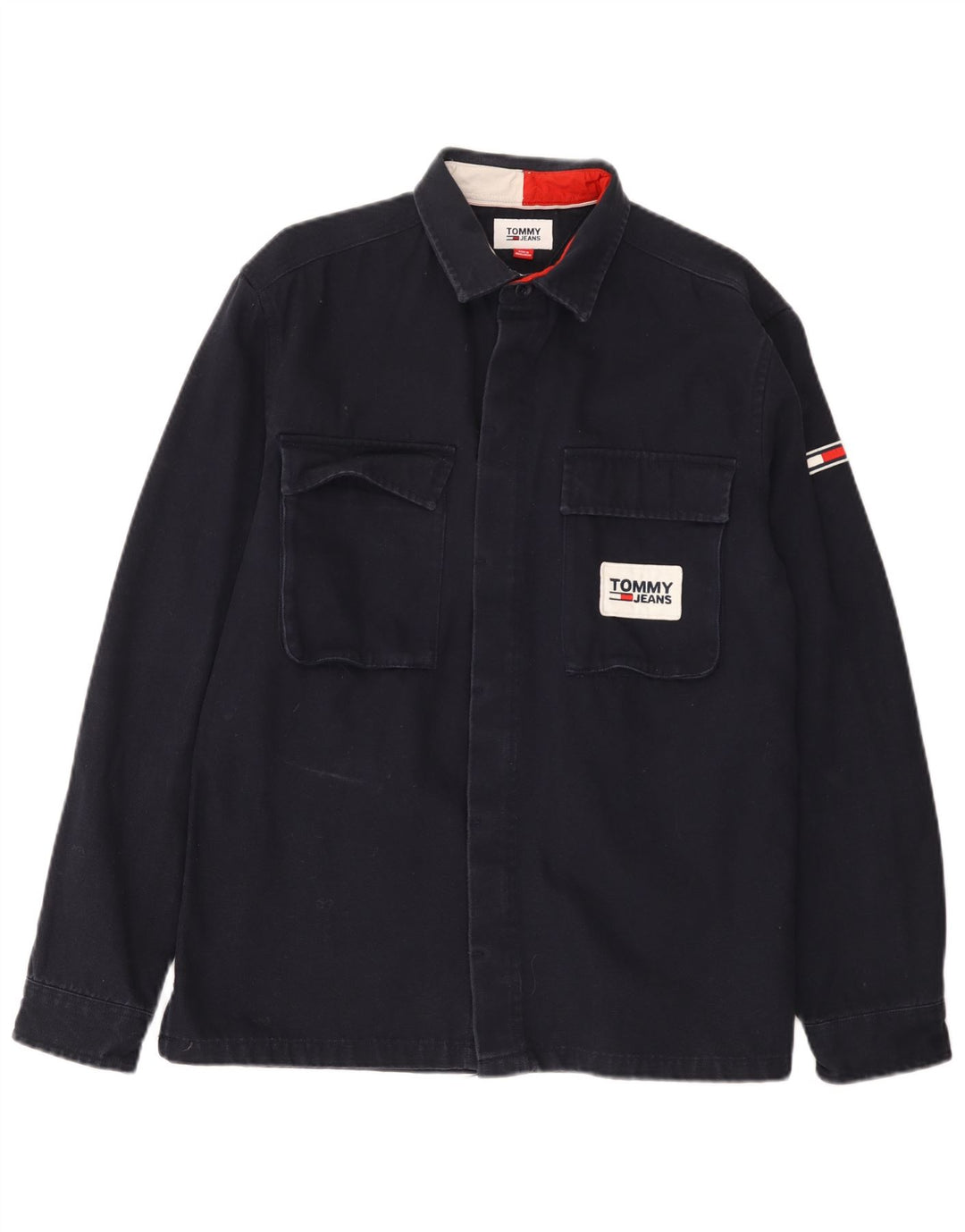 Tommy Hilfiger Camisa de leñador gráfica para hombre Algodón azul marino mediano