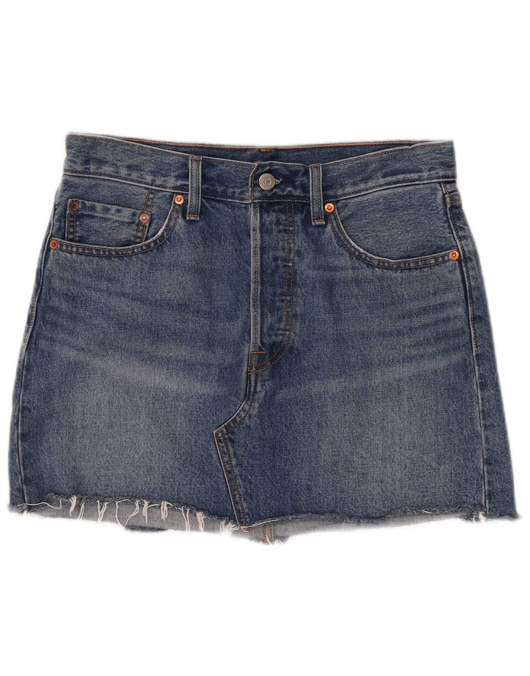 Levi's Minifalda vaquera de cintura baja para mujer W28 Algodón azul medio
