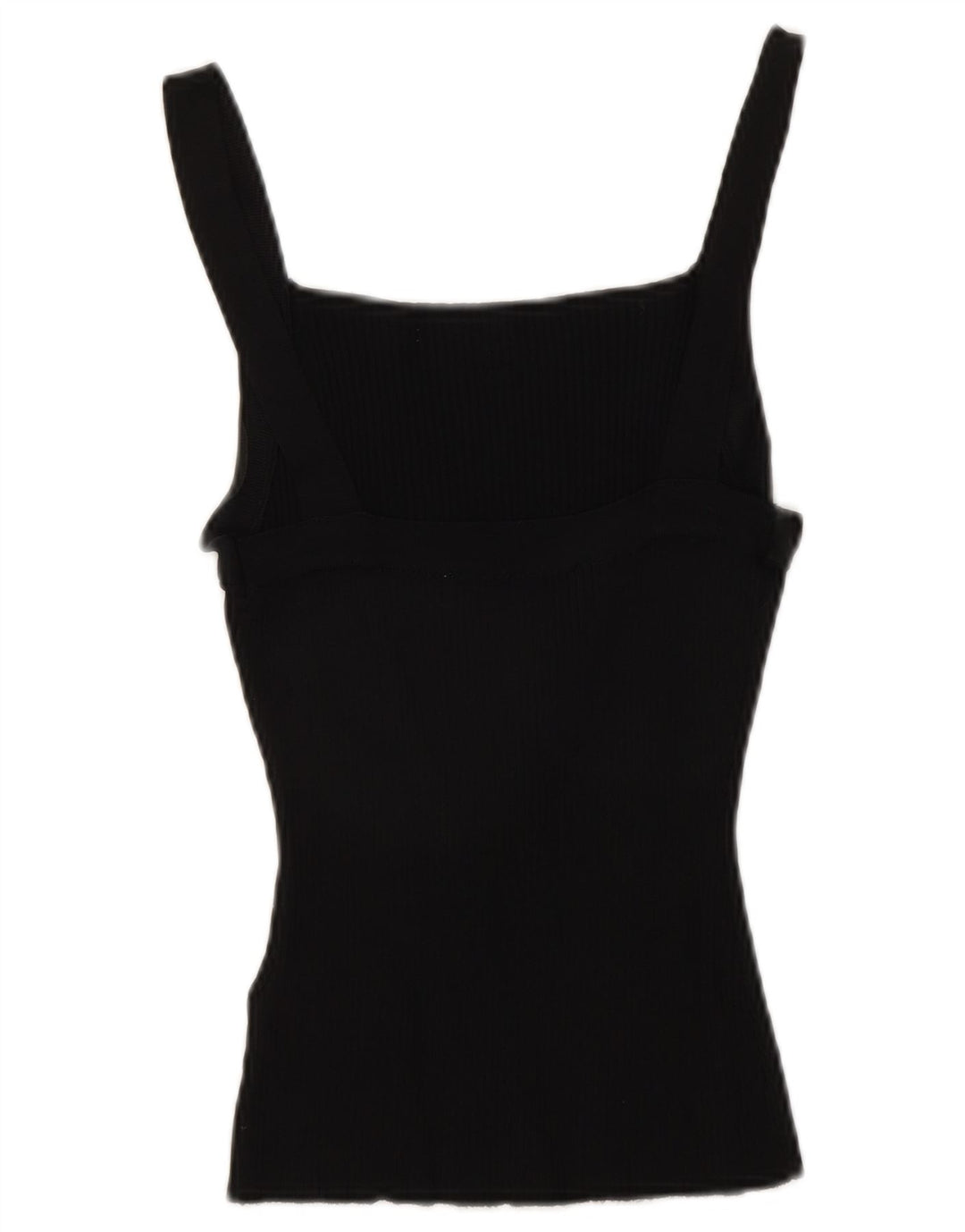 Zara Mujer Crop Cami Top UK 42 Medium Viscosa Negra