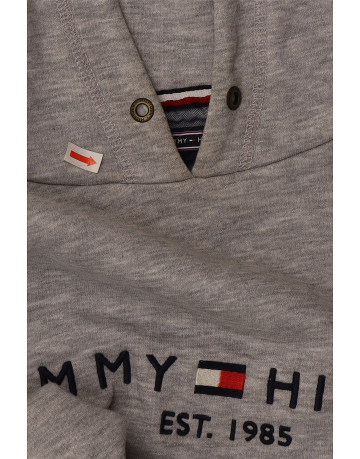 TOMMY HILFIGER Mens Graphic Hoodie Jumper Medium Grey Vintage Tommy Hilfiger and Second-Hand Tommy Hilfiger from Messina Hembry 